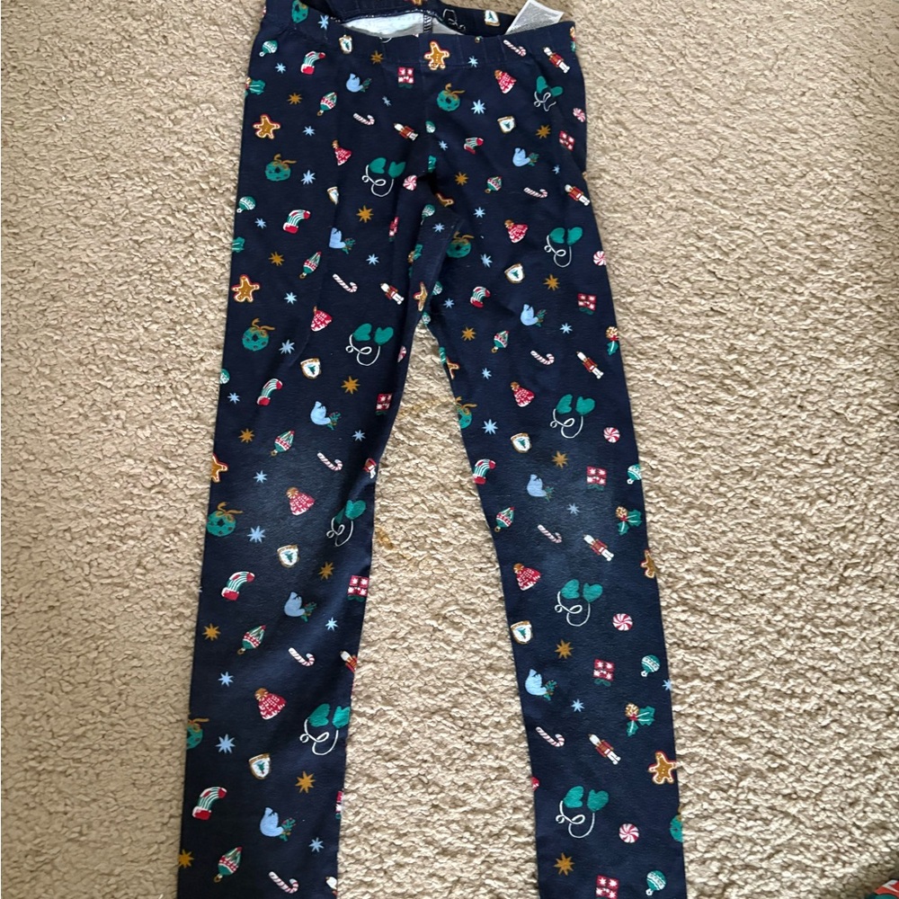 Janie and Jack Navy Holiday Leggings